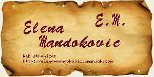 Elena Mandoković vizit kartica